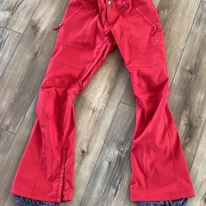 Burton women’s small dry ride red snow pants